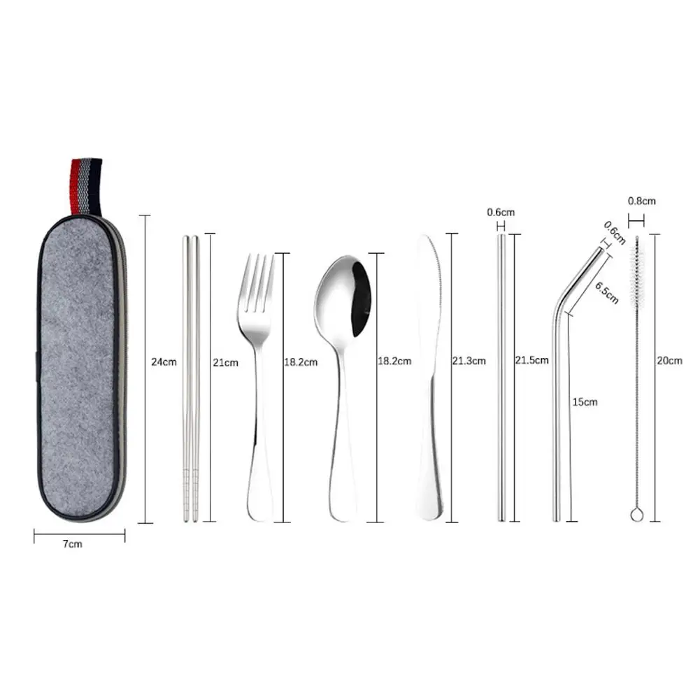 8 шт./компл. набор столовых приборов для путешествий Набор посуды лагеря