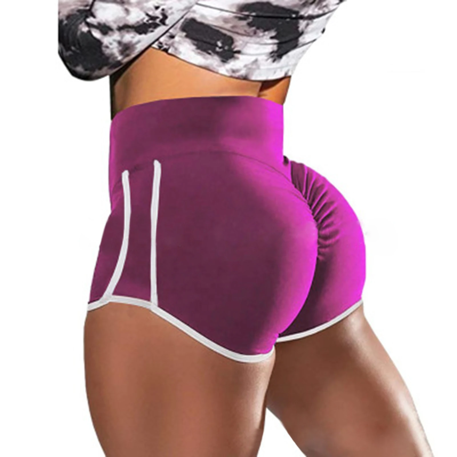 

Muyogrt Women Sports Shorts Summer Running Sexy Leggings High Waist Abdomen And Hip Short Pants Fitness Jogging Clothing