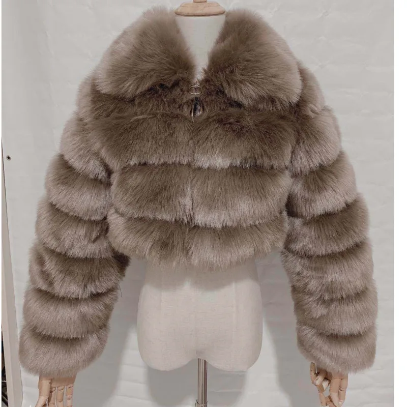 2021 зимнее искусственное модное меховое пальто для женщин из искусственной норки