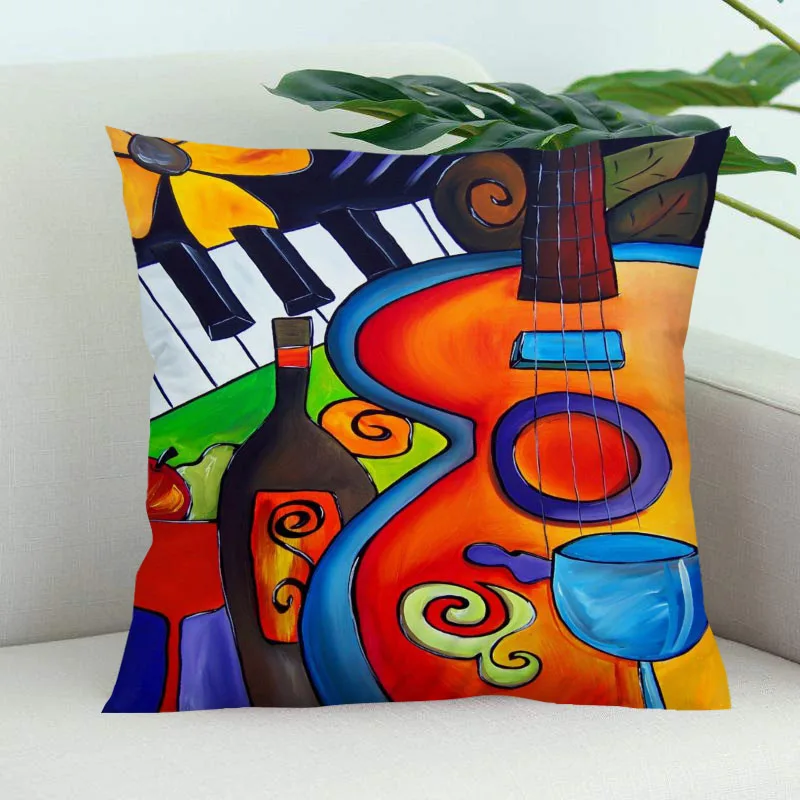 Музыкального искусства накидка для подушки Спальня дома или офиса декоративные