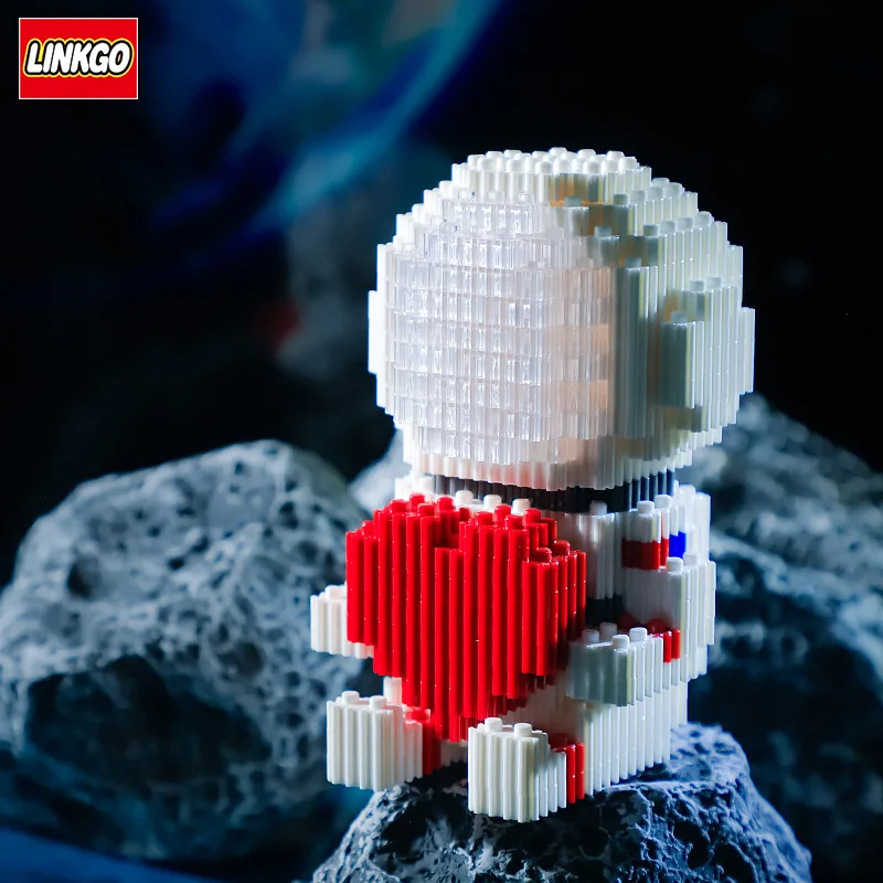 LINKGO модные строительные блоки кирпичи игрушки Дети Луна астронавт 3D Фигурки пазл