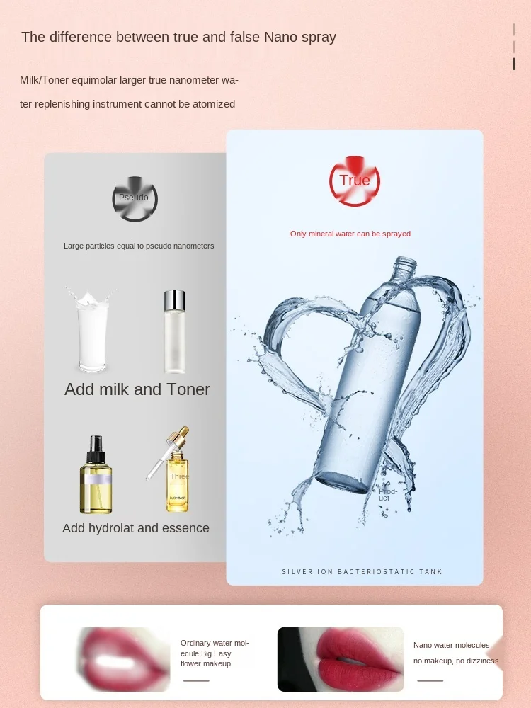 

TT Bear Nano Spray Hydrating Instrument Facial Humidification Face Steaming Beauty Cold Spray Portable Rechargeable