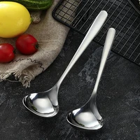 304 stainless steel soup spoon long handle round large hot pot spoon kitchen cutlery