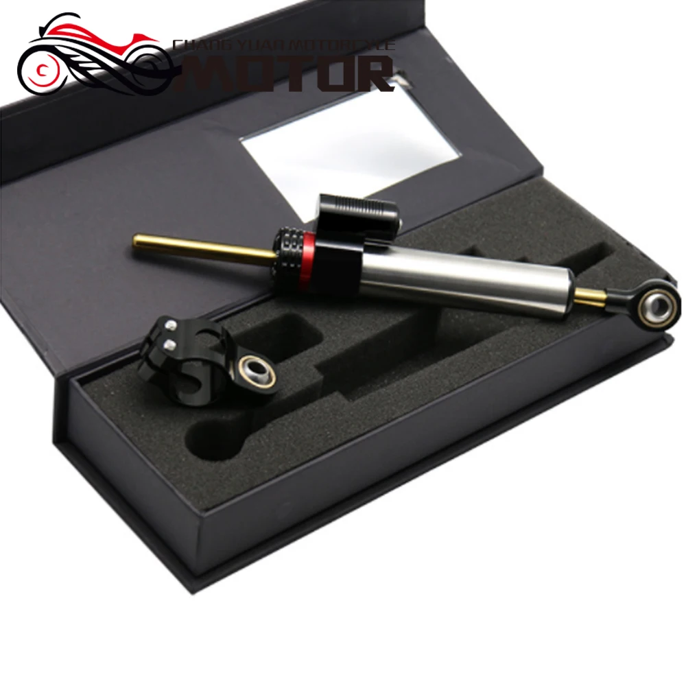 Estabilizador de amortiguador dirección Регулируемый универсальный для KTM Duke 200 Suzuki GSXR 600 Honda CBR F4i GSR