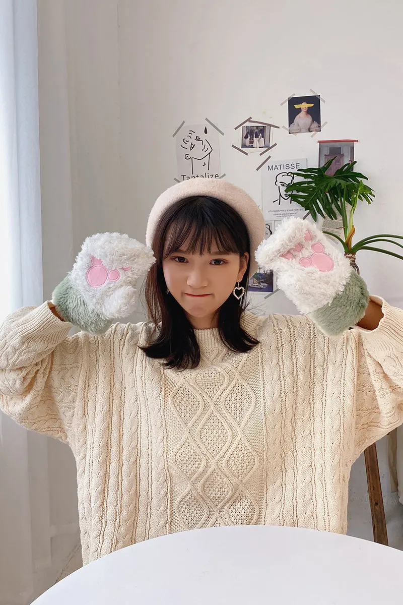 Плюшевые зимние перчатки для девочек с рисунком Duffy Bear Friends stellalou Rabbit shelliemei Gelatoni