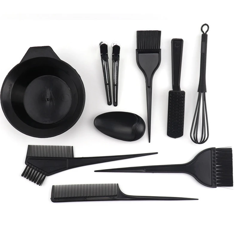 

12PCS Hair Color Dye Bowl Comb Brushes Tool Kit Set Tint Coloring Dye Bowl Comb Brush Twin Headed Brushes Set