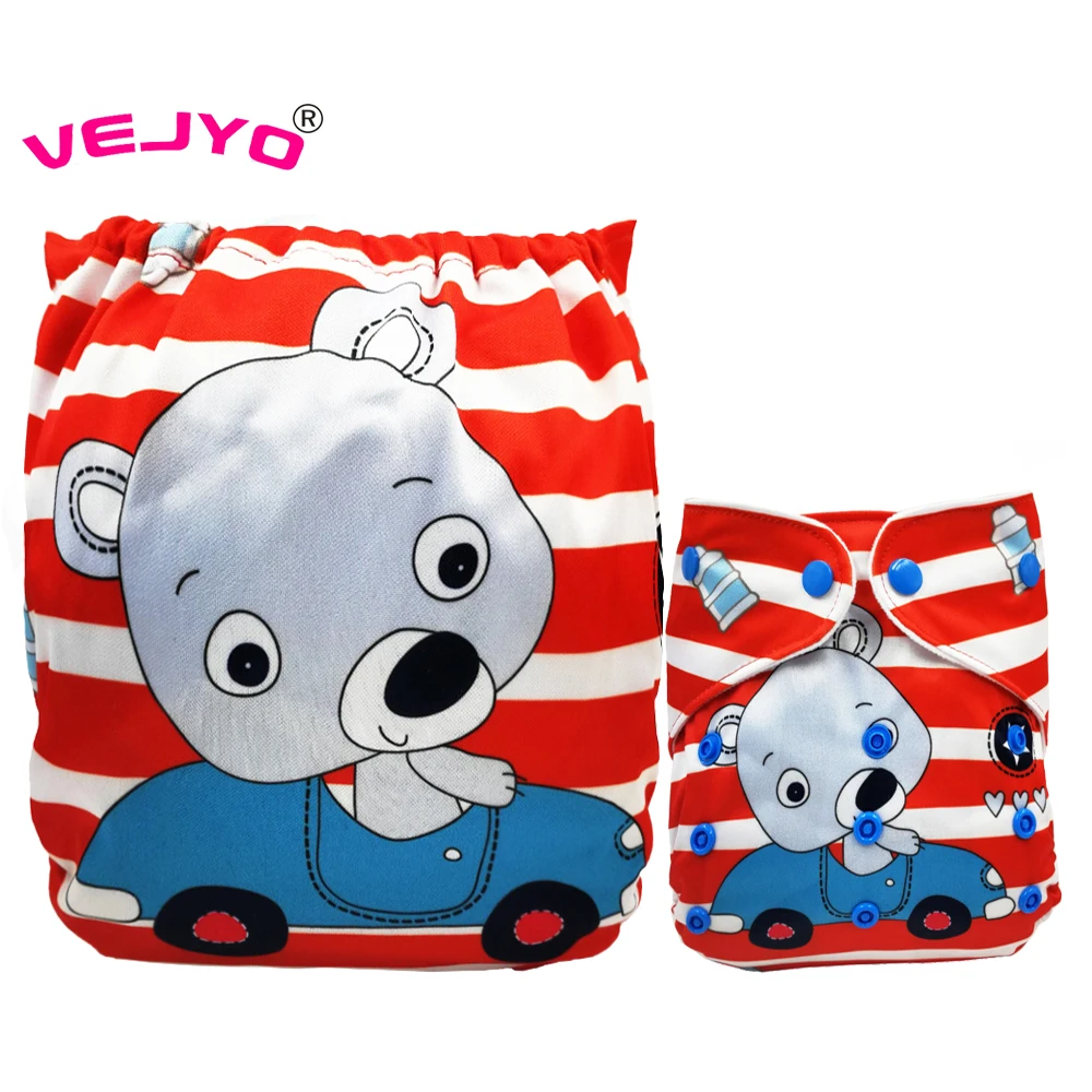 Детские моющиеся подгузники AIO с карманами ткань полиуретановыми нитями