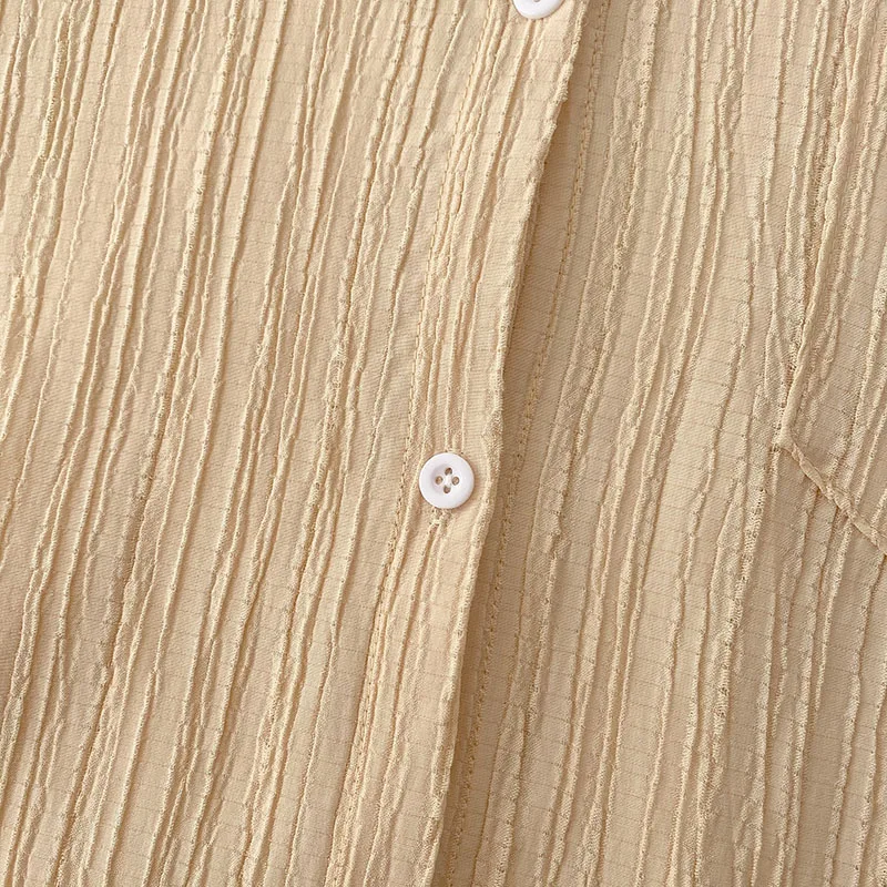 

Women's Shirt 2021 Spring Simplicity Baggy TOP Long Sleeves Lapel Vintage Streetwear Solid Color Single Breasted Blouse