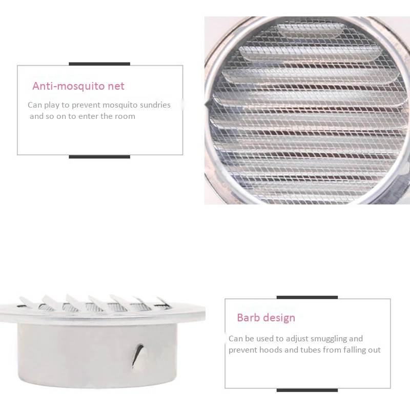 200 мм дома из нержавеющей стали круг устанавливаемое на вентиляционное отверстие