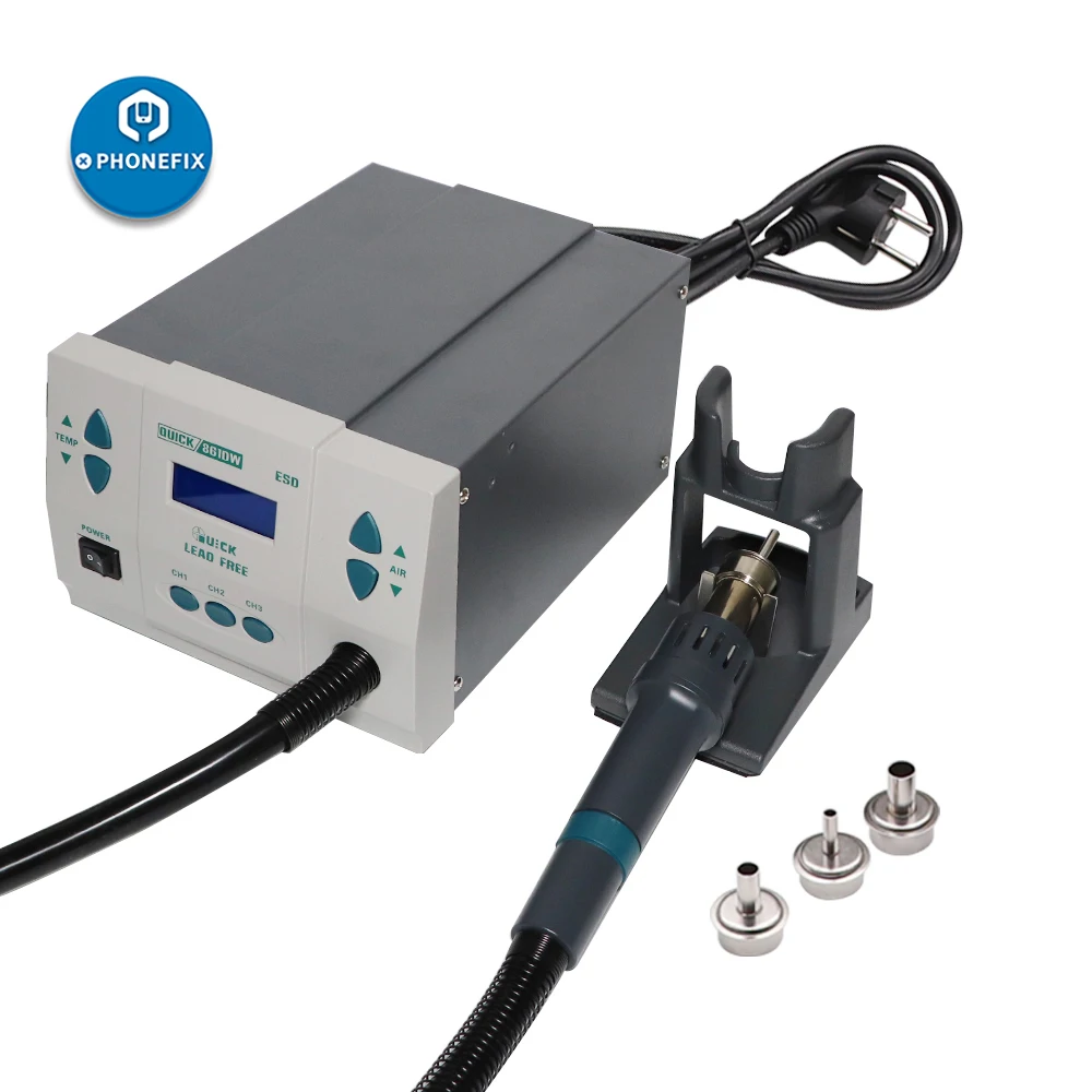 Quick 861DW 1000W безсвинцовый пистолет горячего воздуха стандартная ремонтная станция