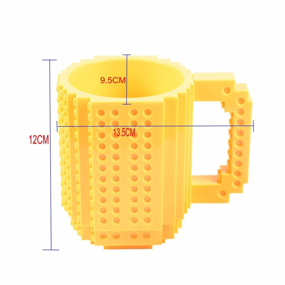 

350ml Creative Milk Mug Coffee Cup Building Blocks Cup DIY Building Blocks Puzzle Drink Cup Block Christmas Gift Mug Design