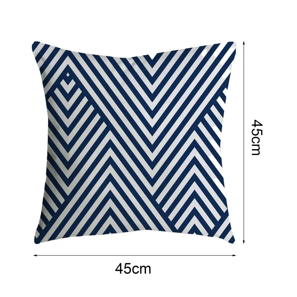 

Pillow Case Exquisite Removable Polyester Peach Skin Comfortable Square Cushion Cover for Office