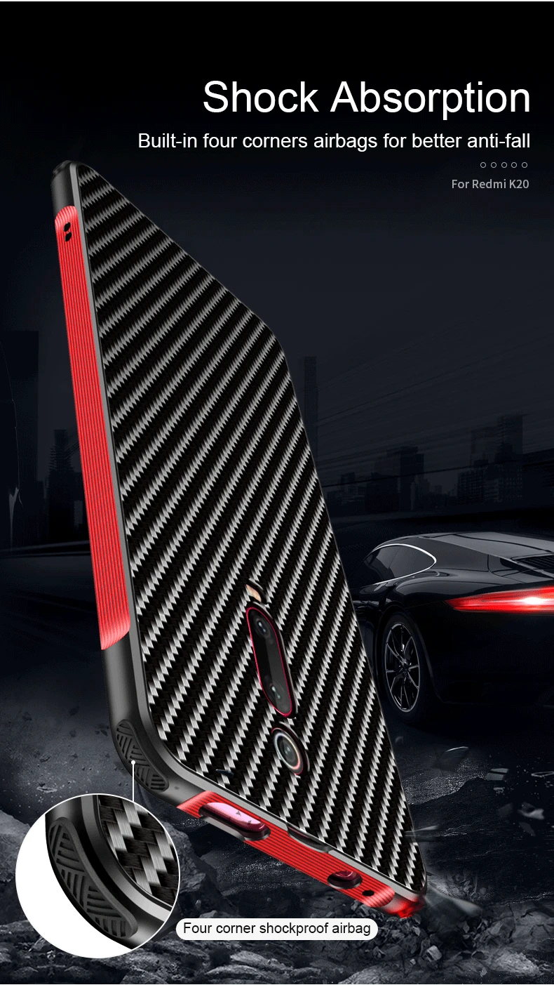 New Style Carbon Fiber Case for Xiaomi Redmi K20 Pro Mi 9T Aluminum Metal Bumper Phone Cover For |