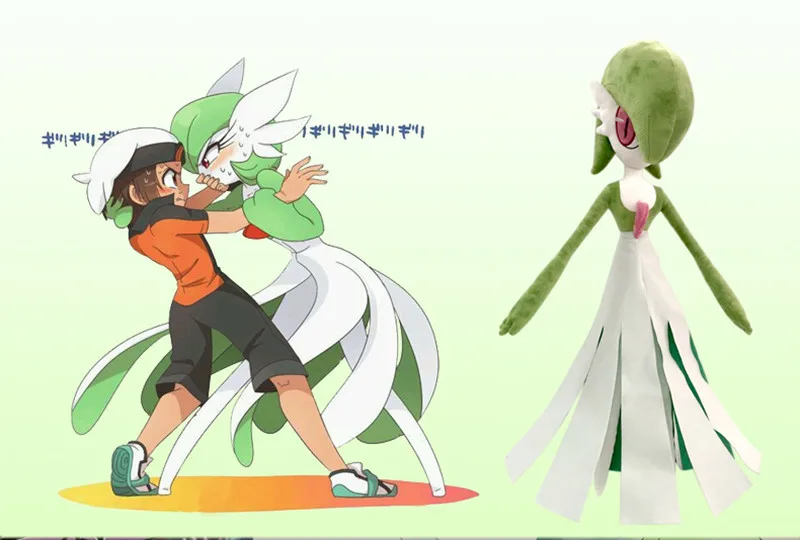 Японская аниме игра Покемон Gardevoir плюшевые игрушки кукла 60 см Kawaii подарок для