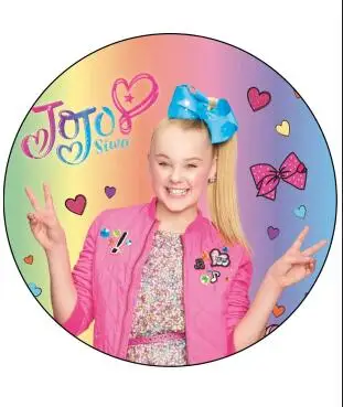 8 дюймов JOJO SIWA торт Топпер съедобная Вафля глазурь сахарная бумага для маленьких