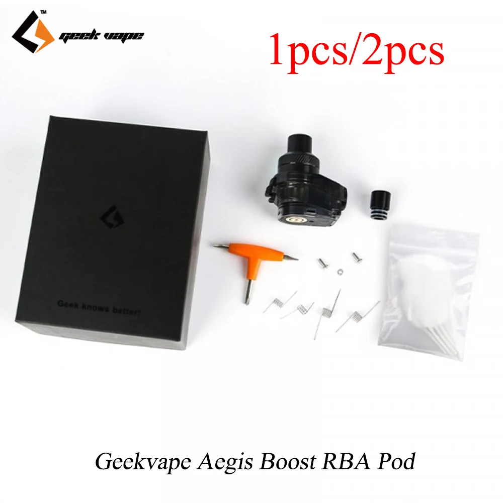 Электронная сигарета Geekvape Aegis Boost RDTA Pod емкостью 2 мл система RBA для kit|Атомайзеры