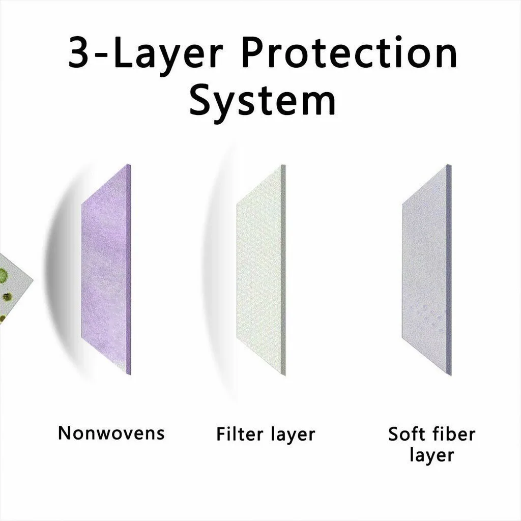 

Purple Disposable Mask 3 layer Non woven Dust proof Mouth Mask Breathable Earloop Protective Face mask masque protection
