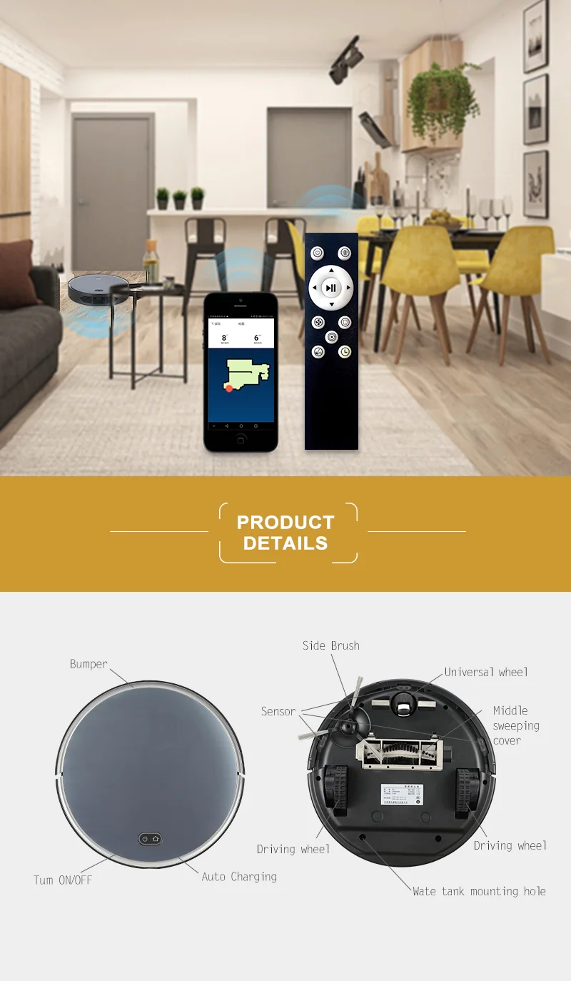 

Purerobo F8 Cleaner Robotic Vacuum Cleaner for Home Tuya App Control