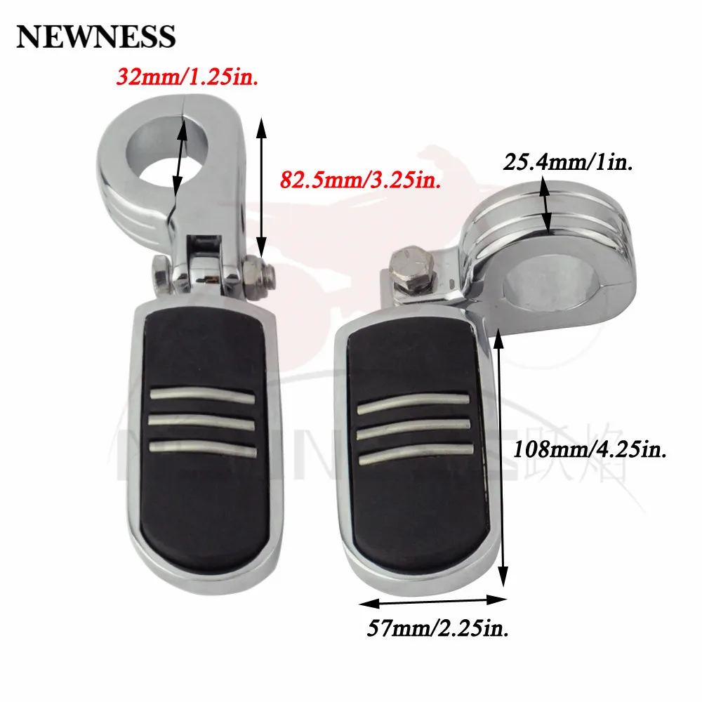 Хромированная мотоциклетная 1 1/4 &quot1 25&quot 32 мм Автомобильная краш бар педаль для