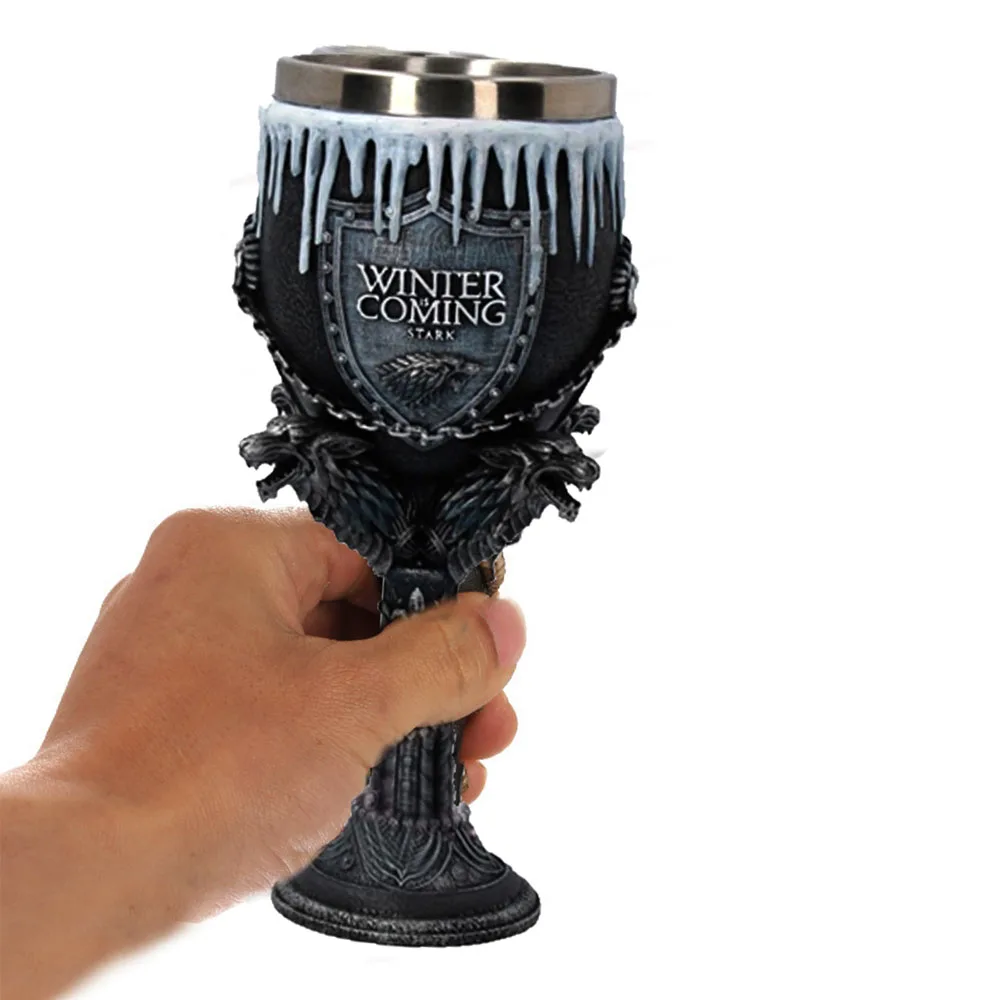 Готический 3d бокал железный престол кружки для пива из смолы нержавеющая сталь