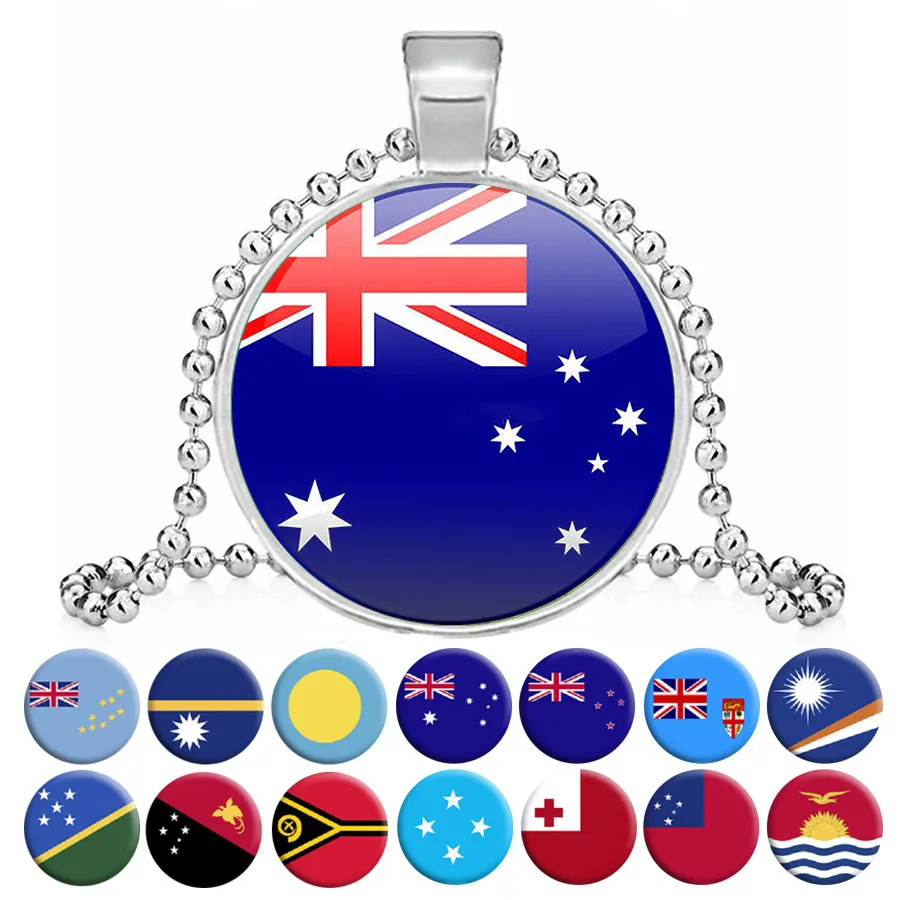 Ожерелье с национальным флагом Австралия Новая Зеландия Япония Маршалловы Тонга