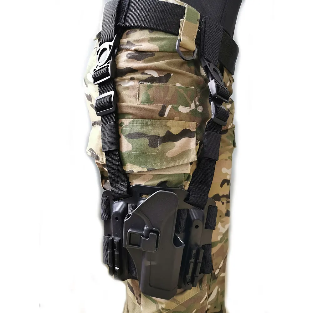 

TOtrait CQC Tactical Drop Leg Thigh Platform Pistol Airsoft Military Hunting Gun Case Fit Glock/1911/M9/P226/Sig/USP Leg Holster
