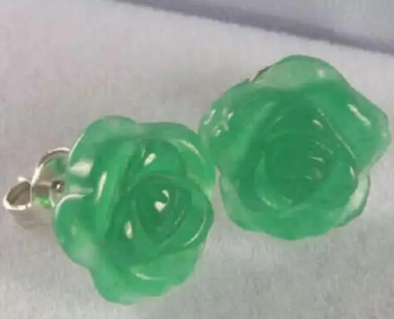 Нефритовая серьга ювелирное изделие в китайском стиле|Серьги-подвески| |