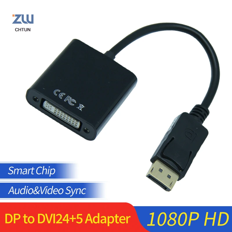 Адаптер GCX с портом дисплея на DVI D адаптер 1080P штырь гнездо для ПК DP двумя