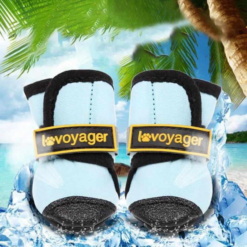 4 шт./компл. нескользящая обувь для собак Водонепроницаемая дышащая Тедди