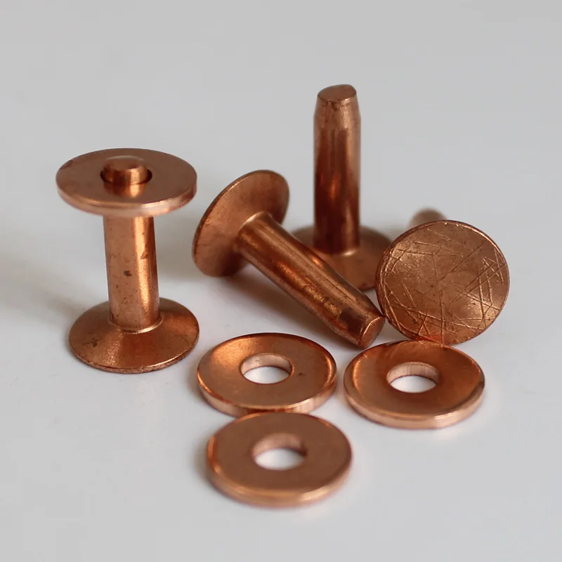 

100 Pieces Copper Rivets And Burrs