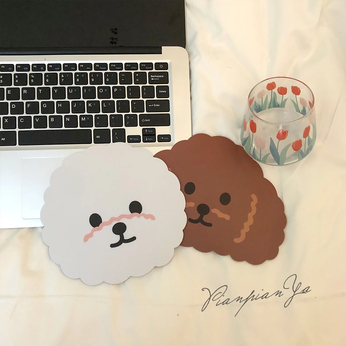

Homemade Ins Korea Simple Cartoon Teddy Dog Niche Mouse Pad Bichon Cute Girl Table Mat Photo Props Kawaii