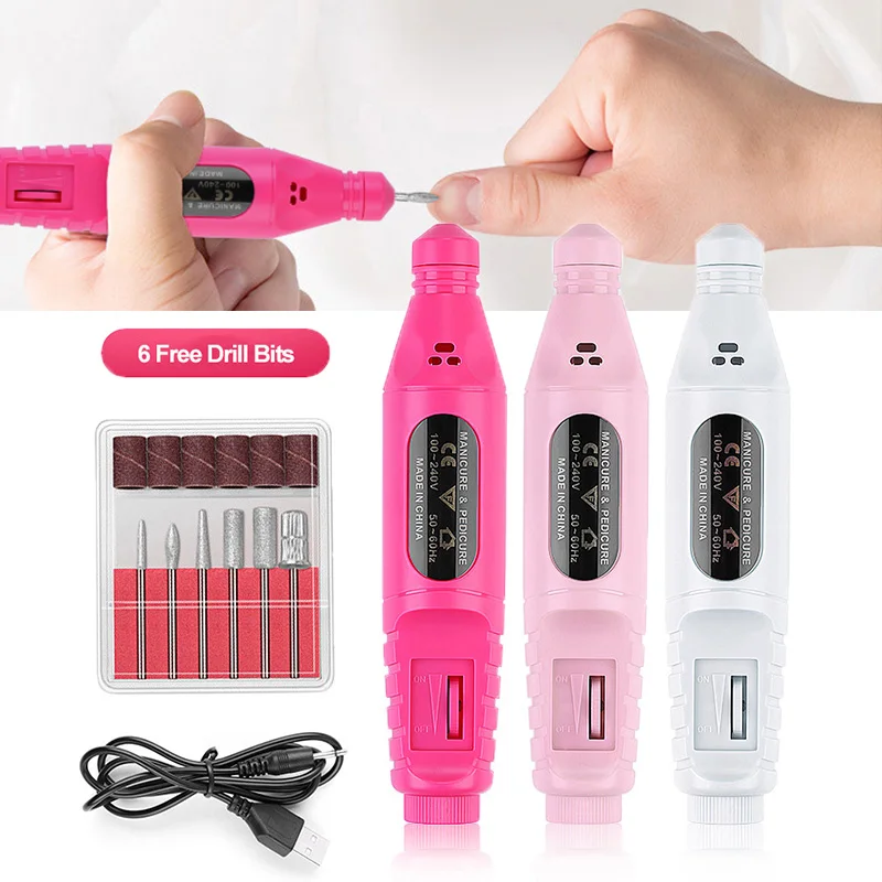 Электрическая дрель для ногтей набор маникюра и педикюра пилка гель удаления