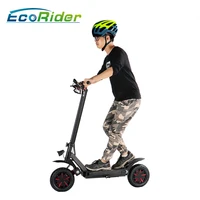 eu stock ecorider e4 9 off road folding electric scooter 3600w powerful weped 10inch dual motor with full suspension for adult
