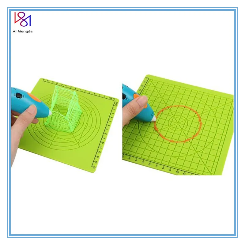 3D печатная Ручка Силиконовый коврик каракули площадка с основными
