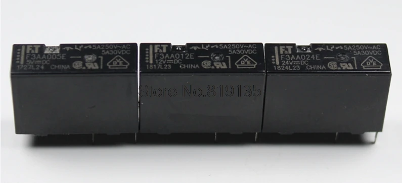 10 шт./лот реле питания F3AA005E F3AA012E F3AA024E 5 в 12 В 24 5A 4pin DC5V DC12V DC24V новый оригинальный |