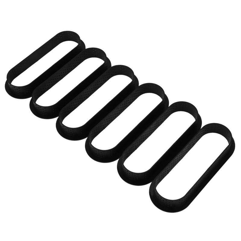

Egg Tart Cake Ring Set Plastic Perforated Oval Shape French Dessert Mould Fruit Cookies Pastry Kitchen Baking Molds