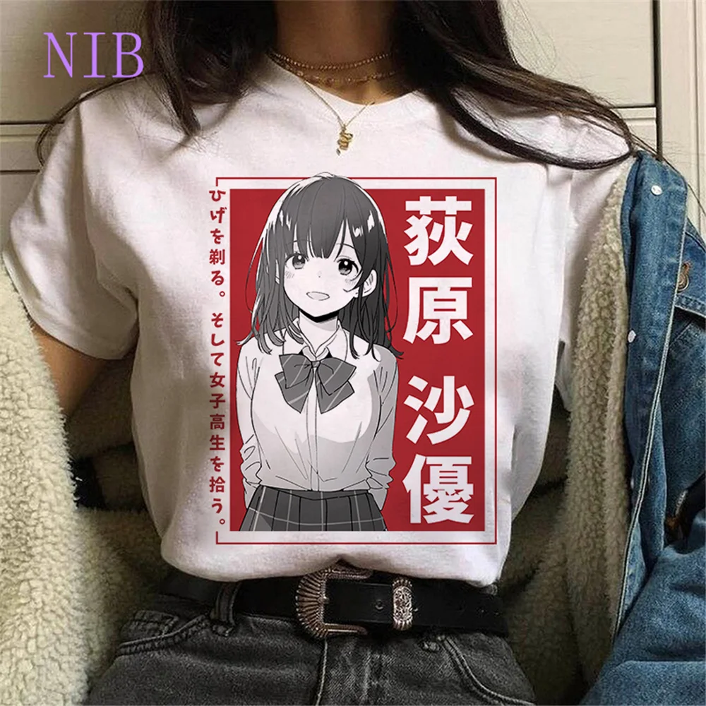 

Kawaii Hige wo Soru Higehiro printed Tees Cute Sayu Ogiwara Harajuku anime t shirt women gothic punk tops women/men's T-Shirts