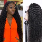 Малазийские кудрявые парики Джерри для чернокожих женщин, 13x4, парики из человеческих волос на сетке спереди, натуральные волосы, тело, предварительно выщипанные парики на сетке спереди