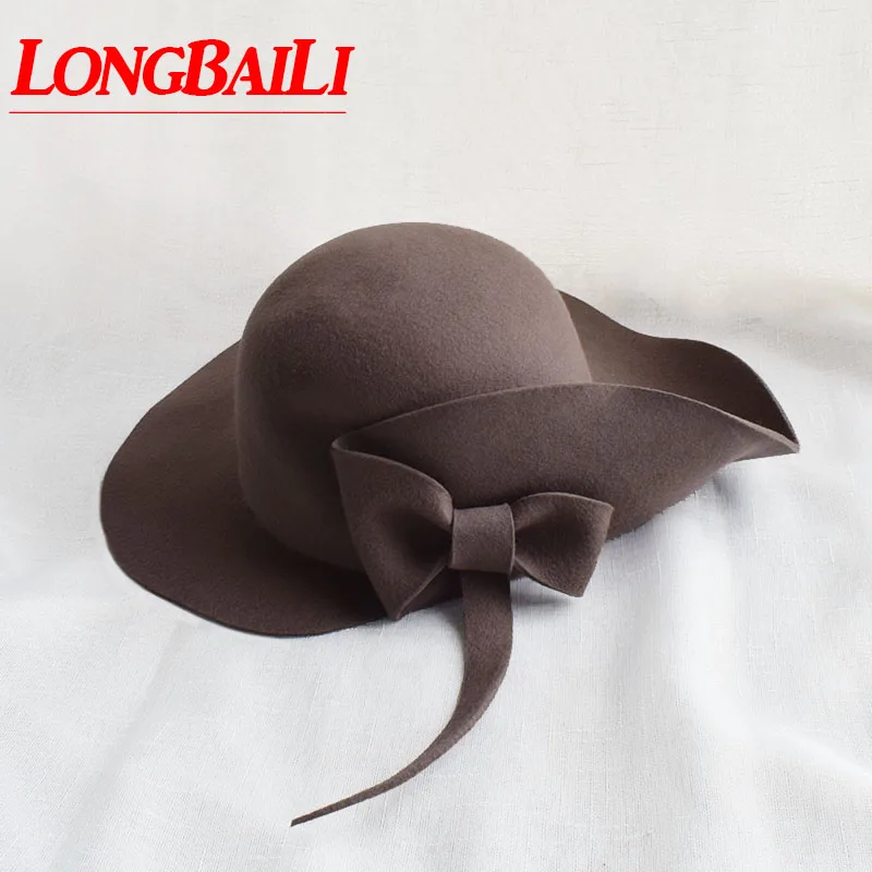 Шляпа фетровая женская широкополая шерстяная ELDW032 | Аксессуары для одежды