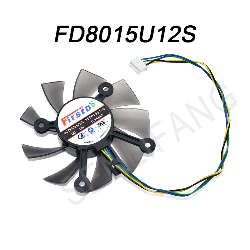 Вентилятор Охлаждения видеокарты FD8015U12S, постоянный ток 12 В, 0,5 А, 4 контакта, вентилятор охлаждения 75 мм для ASUS GTX 560 GTX550Ti HD7850, не новый