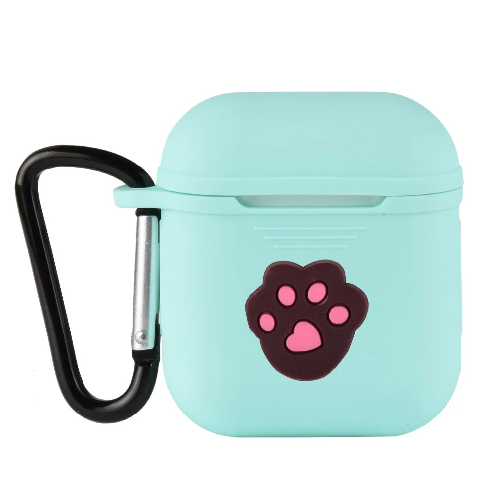 3D милый мультяшный узор чехол для наушников силиконовые чехлы Apple Airpods с защитой