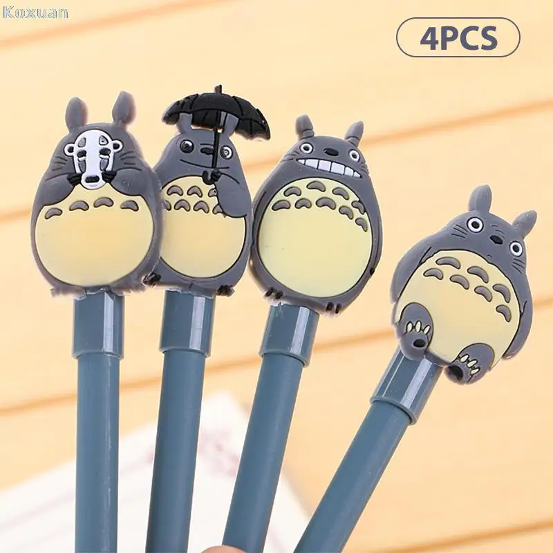 

4 Pcs 0.5mm Kawaii Cartoon Totoro Gel Pen Quality Cute Creative Ink Pen School Office Supplies