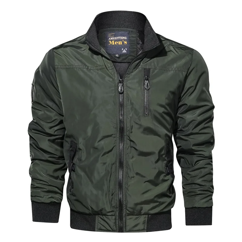 

KB New High Quality Jacket Men's Street Windbreaker Coat Men Zipper Men's Jacket Hot Casual Outer Wear