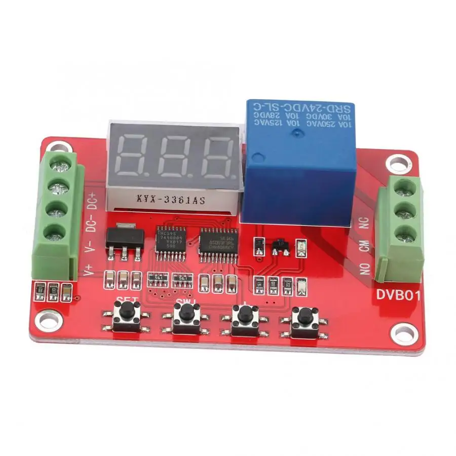 12 V/24 V красный DVB01 цифровой окна Напряжение компаратор/Напряжение измерения