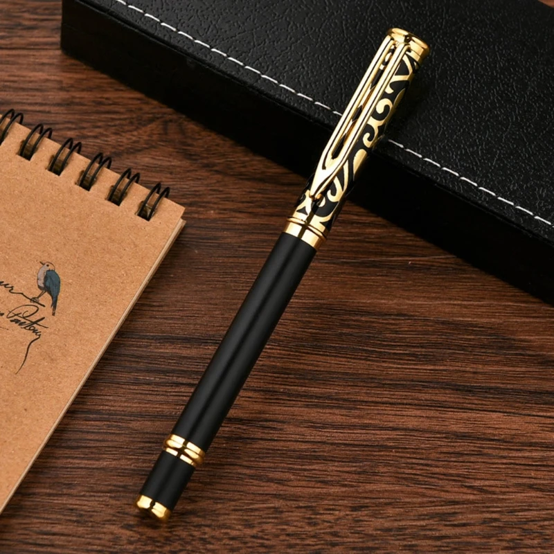 

W3JD Luxury Metal Signature Ballpoint Pen Black Ink Business Writing Office School Supplies Stationery