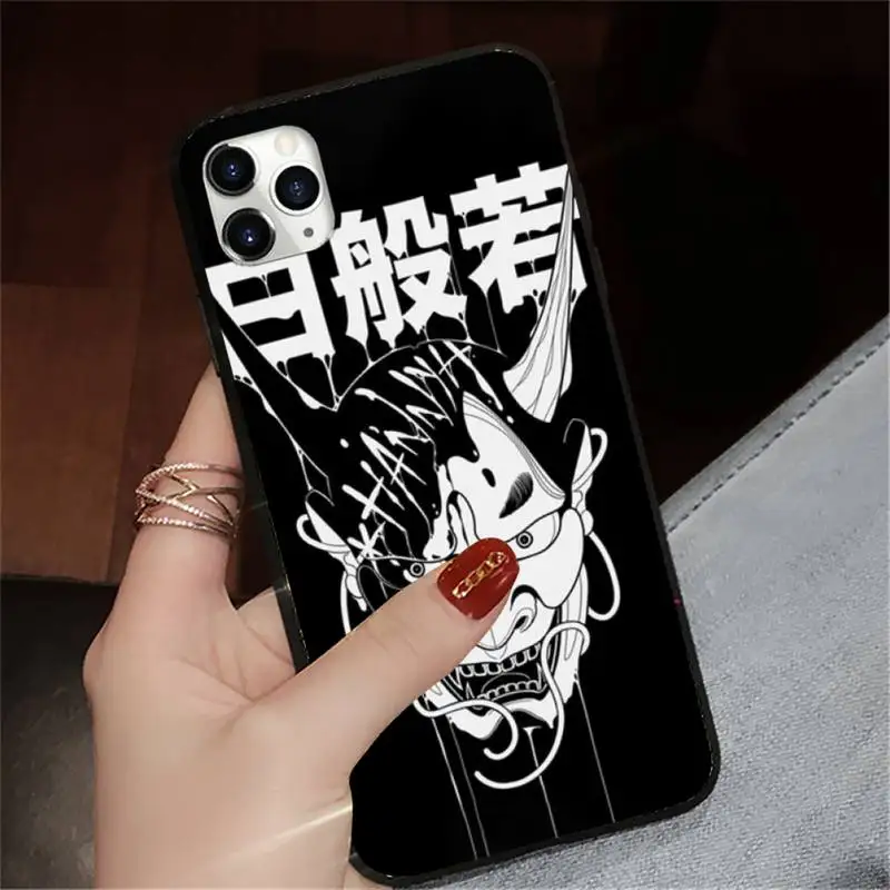 

Japanese samurai oni mask Phone Case for iPhone 11 12 pro XS MAX 8 7 6 6S Plus X 5S SE 2020 XR
