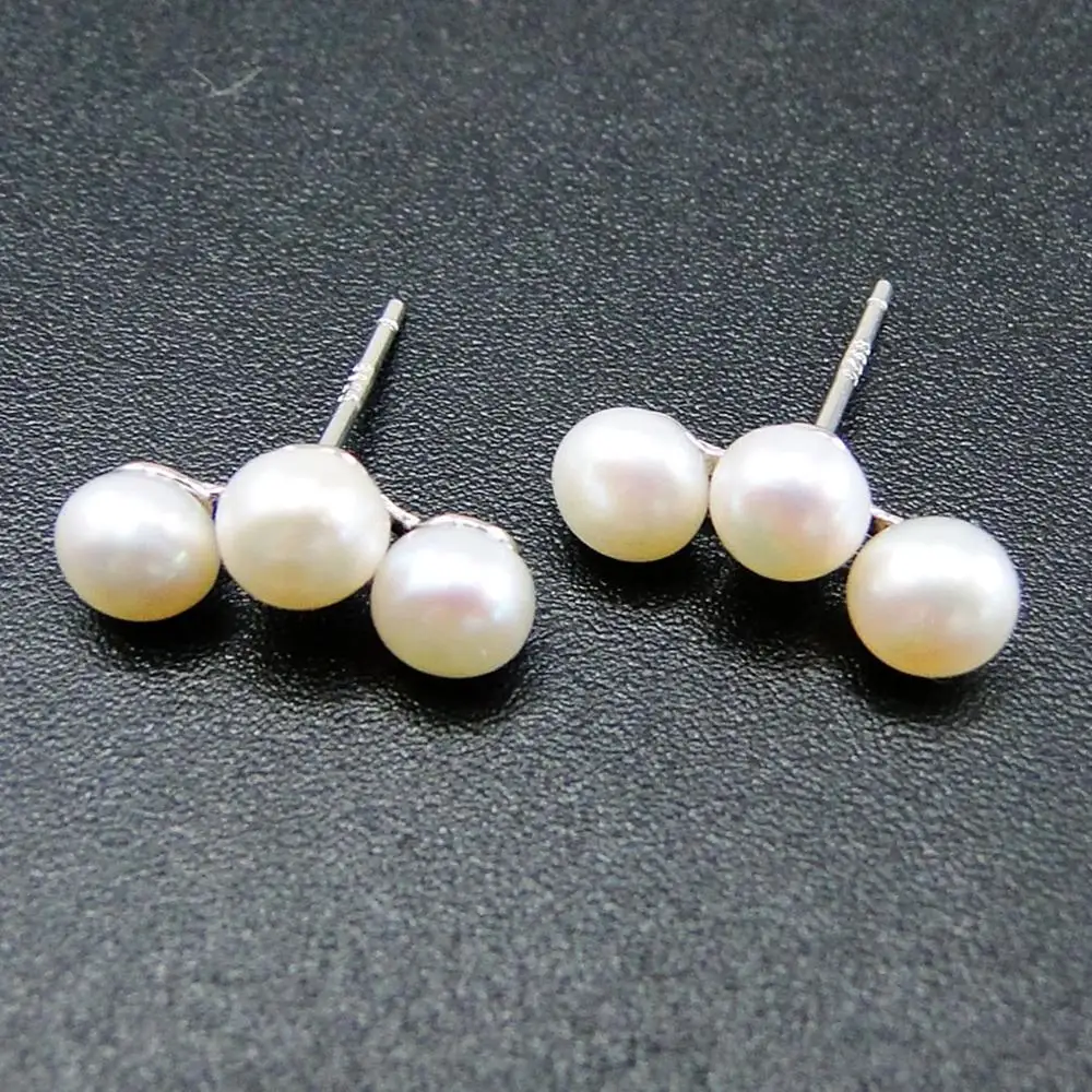 

Серьги-гвоздики из серебра 925 пробы с натуральным пресноводным жемчугом женские серьги для подарка/вечерние/помолвки/дня рождения/свадьбы