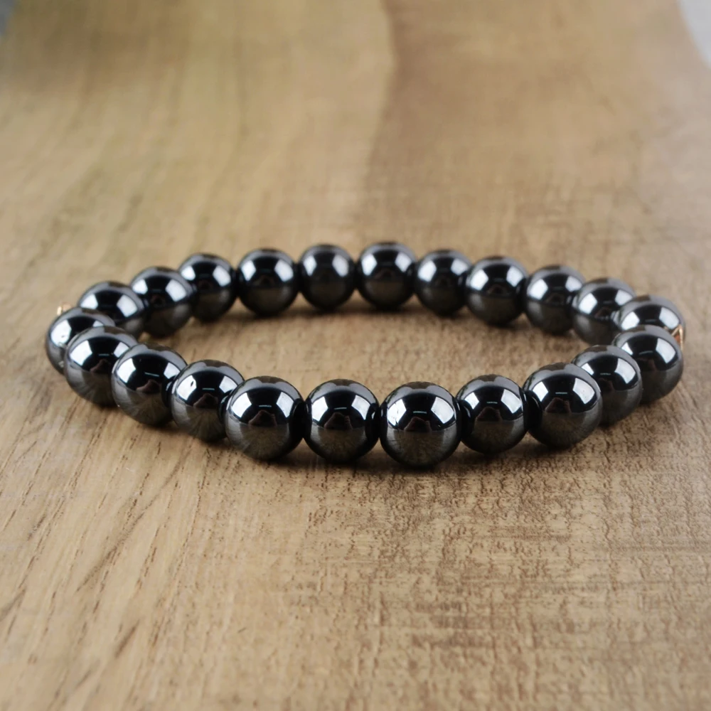 Мужские Стрейчевые браслеты ручной работы богемный браслет с каменными бусинами