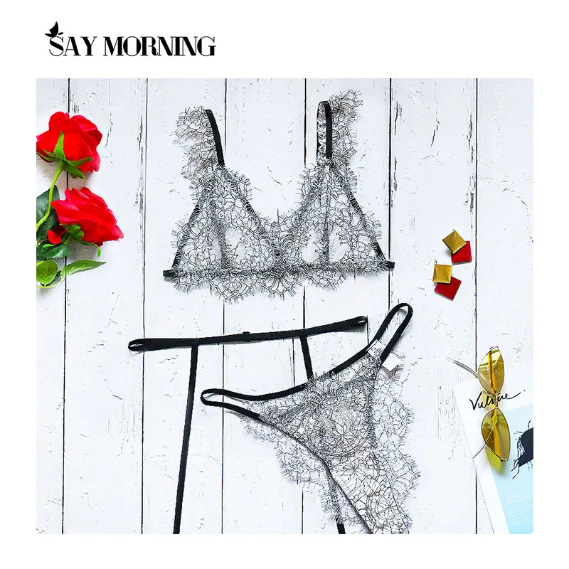 Женский кружевной комплект нижнего белья SAY MORNING 3 шт. | Женская одежда
