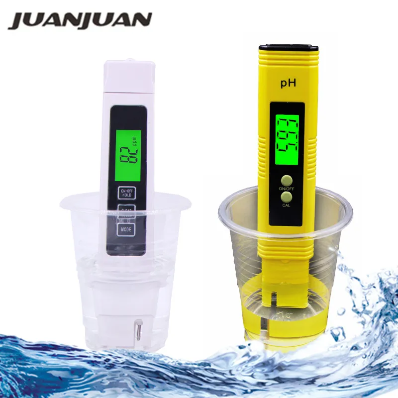 Портативный 4 в 1 ЖК Цифровой TDS EC PPM Измеритель Качества воды тестер + PH Ручка